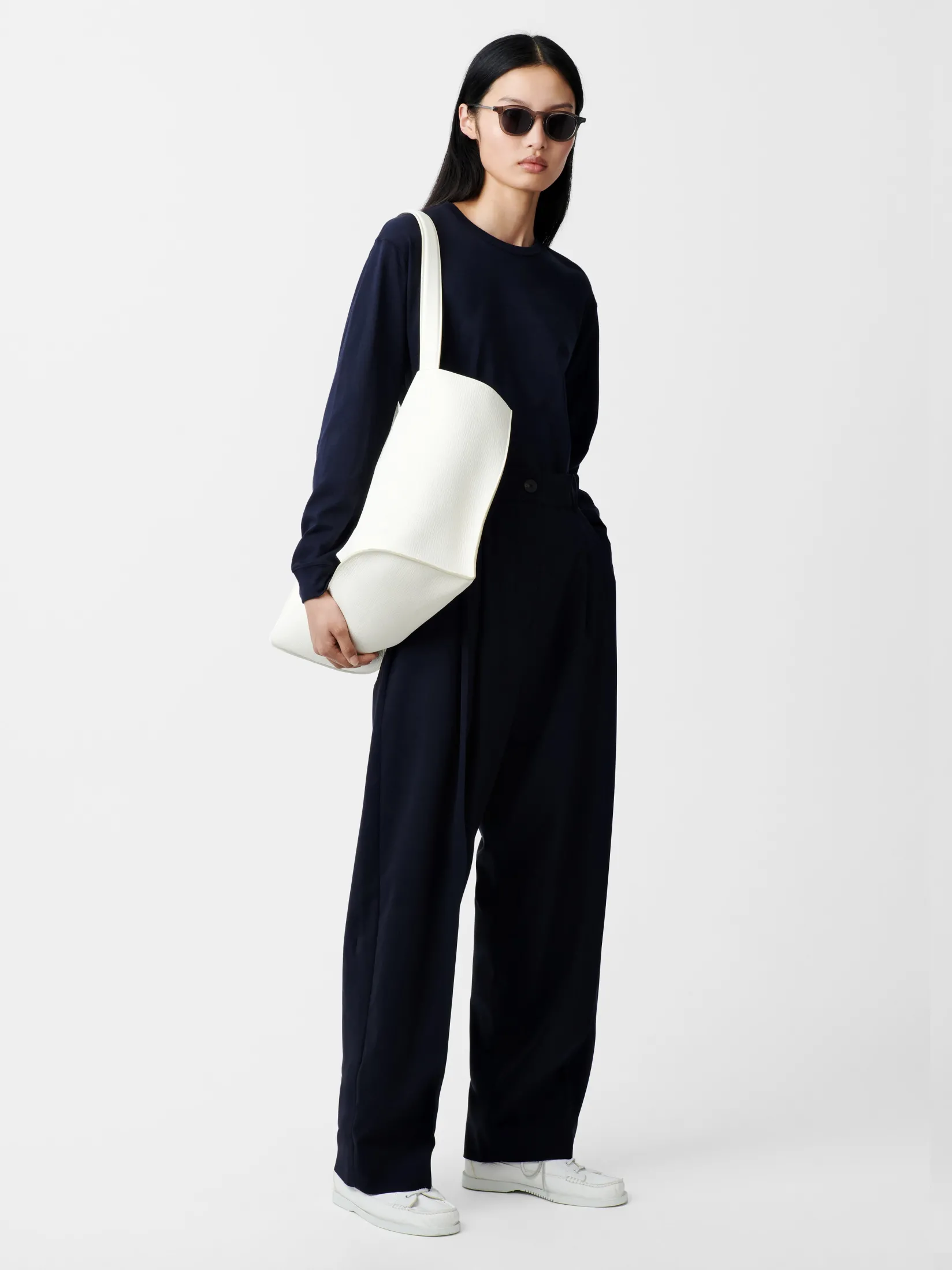 Discount Studio Nicholson Acuna Tropical Wool Pant Darkest Navy