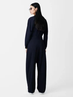 Discount Studio Nicholson Acuna Tropical Wool Pant Darkest Navy