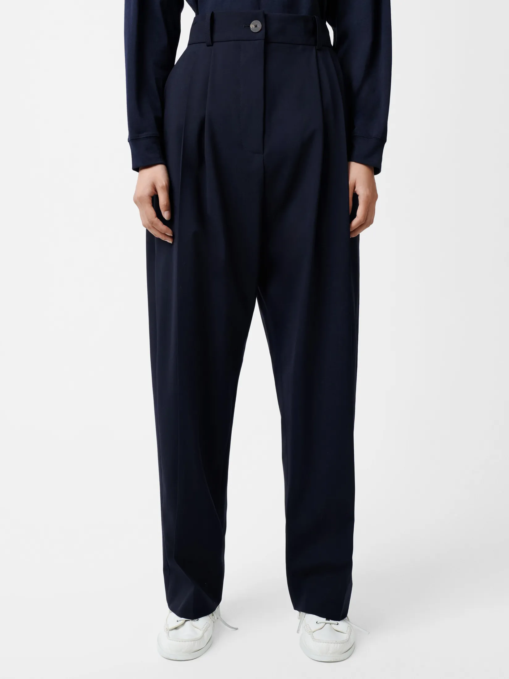 Discount Studio Nicholson Acuna Tropical Wool Pant Darkest Navy