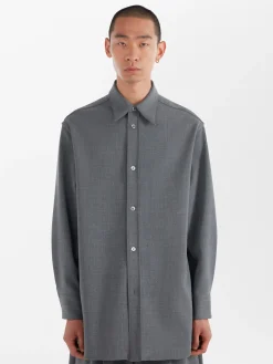 Best Studio Nicholson Akako Shirt Grey Marl