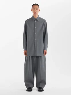 Best Studio Nicholson Akako Shirt Grey Marl