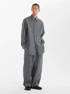 Best Studio Nicholson Akako Shirt Grey Marl