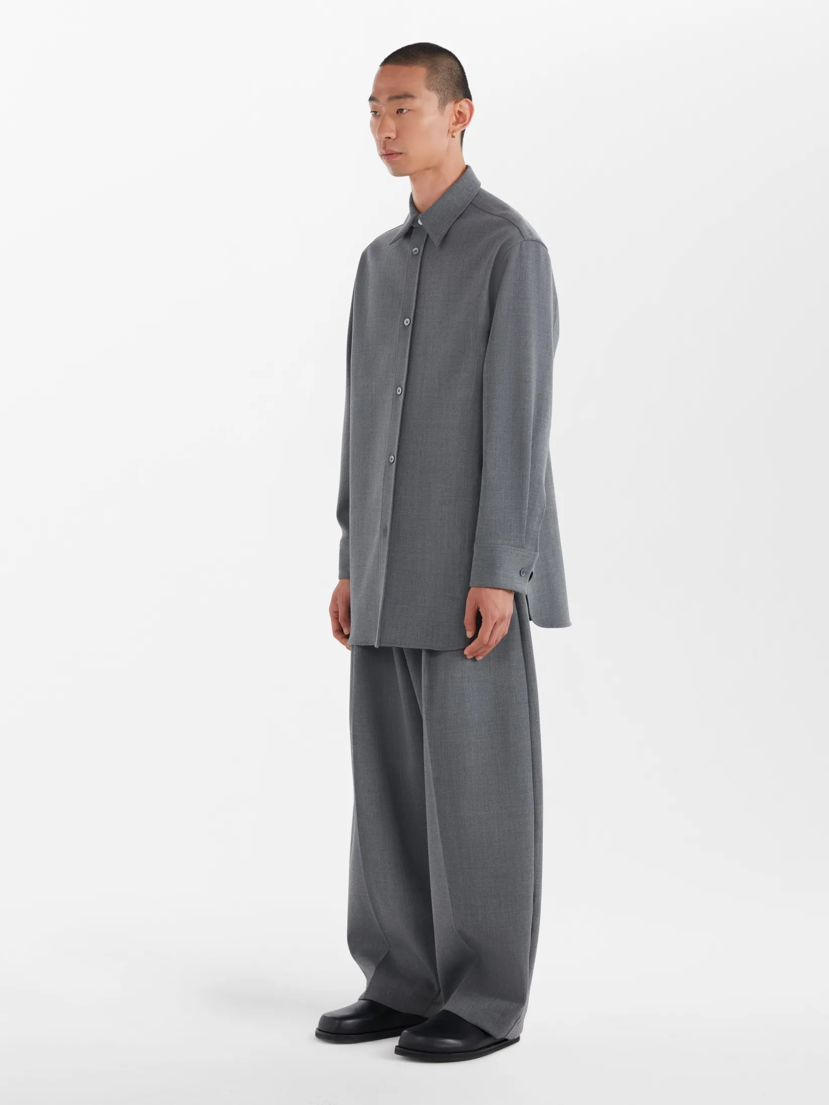 Best Studio Nicholson Akako Shirt Grey Marl