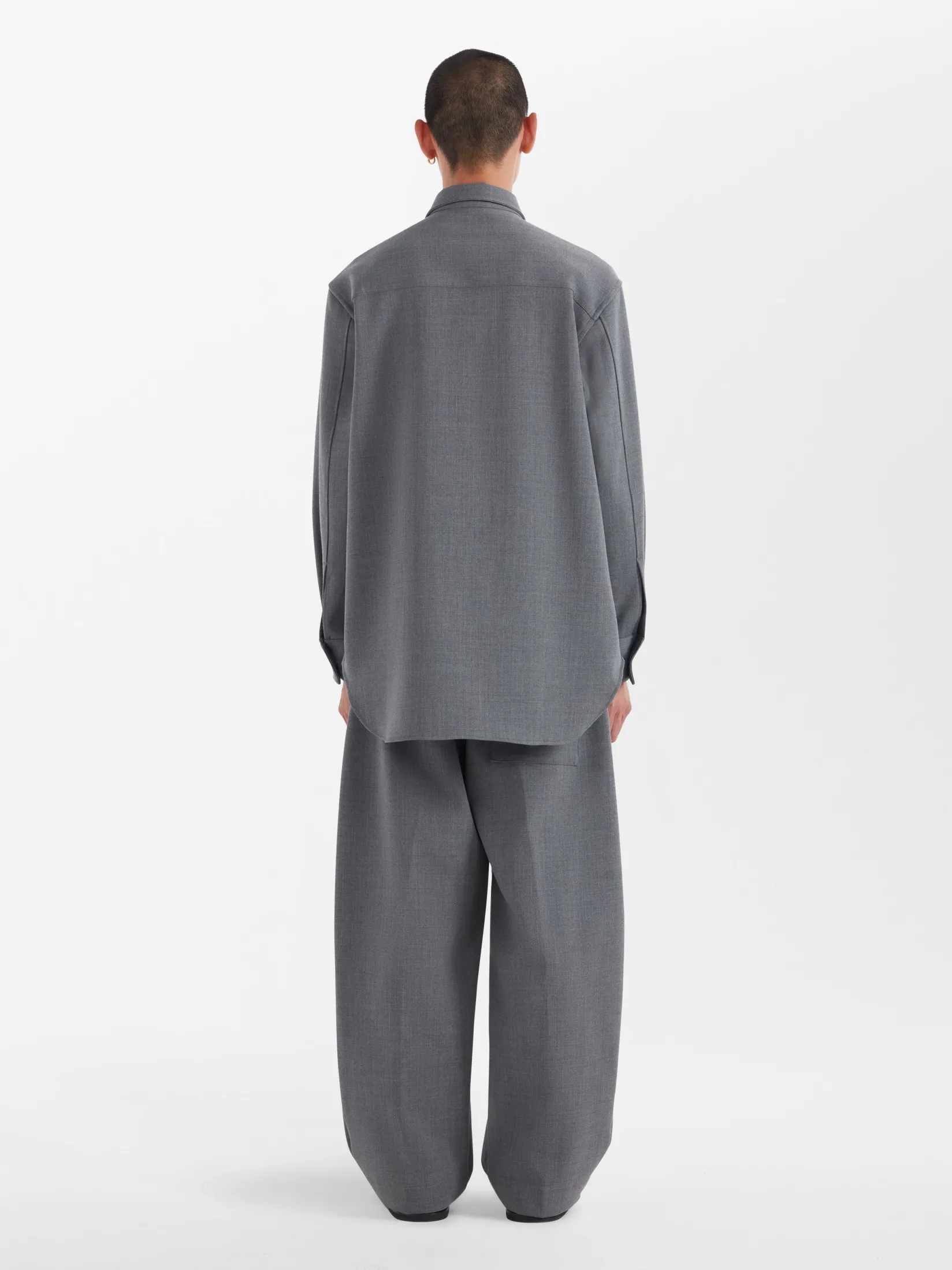 Best Studio Nicholson Akako Shirt Grey Marl