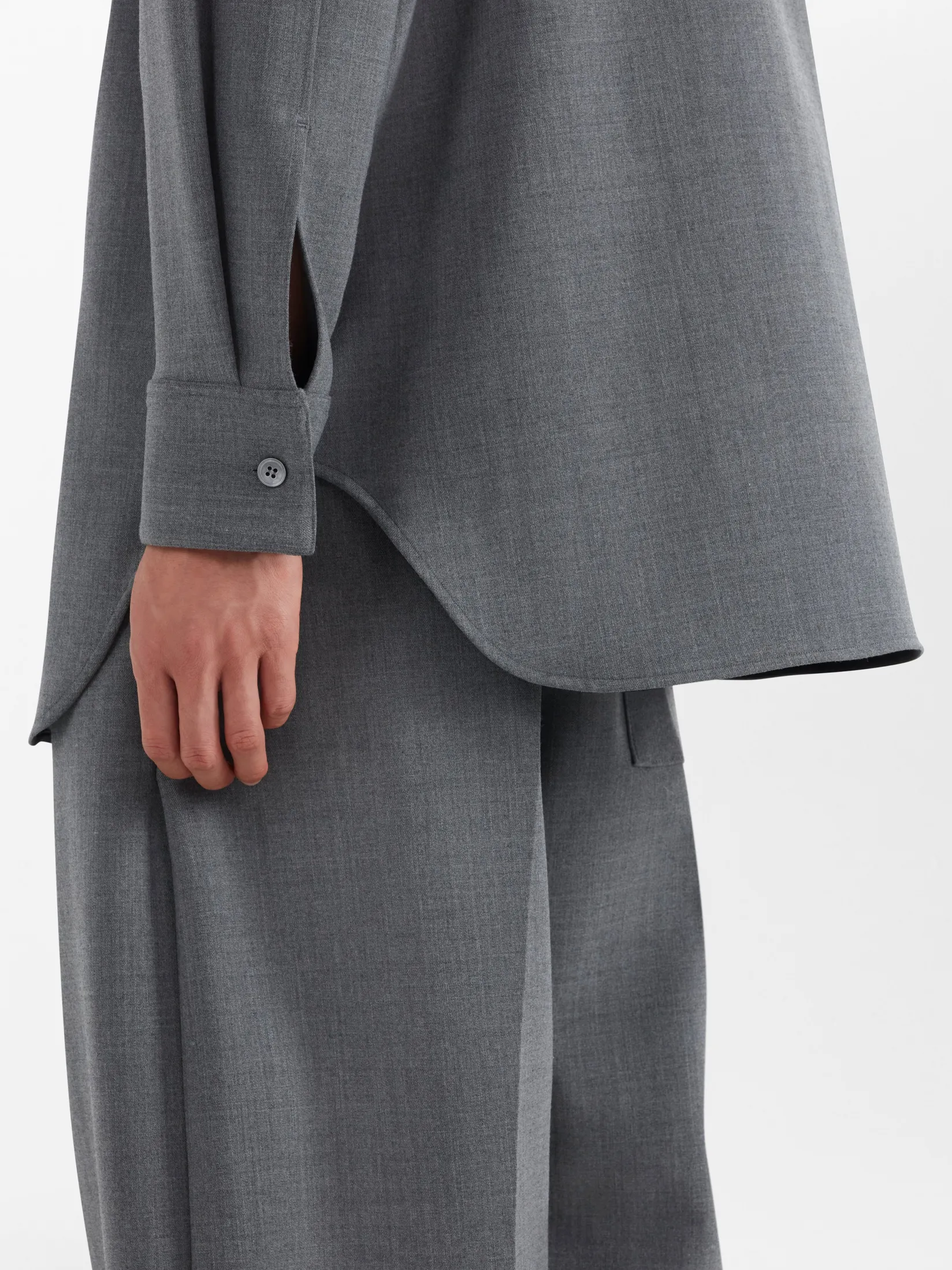 Best Studio Nicholson Akako Shirt Grey Marl