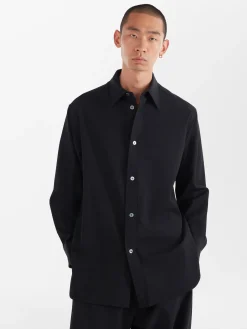 Best Studio Nicholson Akako Viscose Shirt Black