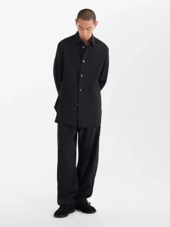 Best Studio Nicholson Akako Viscose Shirt Black