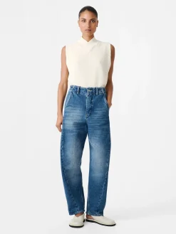 Online Studio Nicholson Akerman Denim Pant Worn Wash Indigo