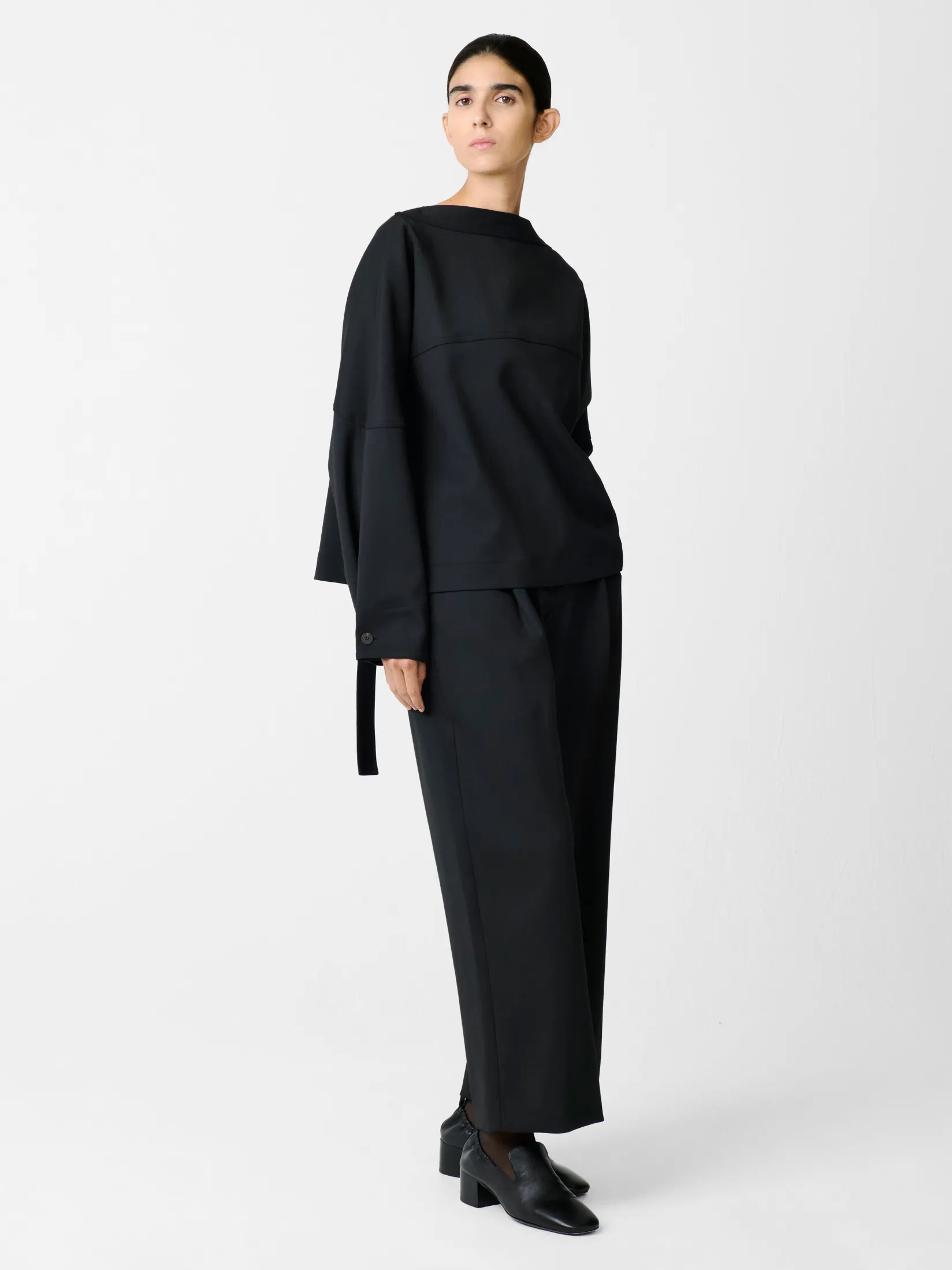 Sale Studio Nicholson Ansell Viscose Pant Black