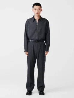 New Studio Nicholson Axia Tropical Wool Shirt Tarmac Grey
