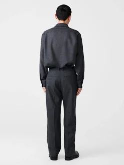 New Studio Nicholson Axia Tropical Wool Shirt Tarmac Grey