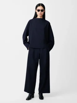 New Studio Nicholson Baier Tropical Wool Pant Darkest Navy