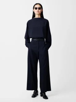 New Studio Nicholson Baier Tropical Wool Pant Darkest Navy