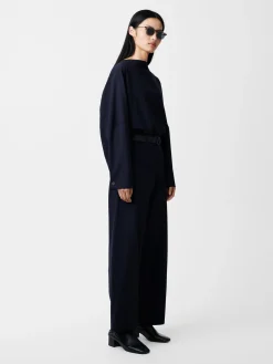New Studio Nicholson Baier Tropical Wool Pant Darkest Navy