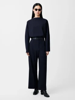 New Studio Nicholson Baier Tropical Wool Pant Darkest Navy