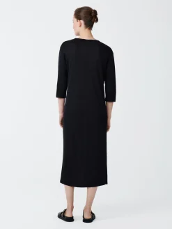 New Studio Nicholson Banner Jersey Dress Darkest Navy