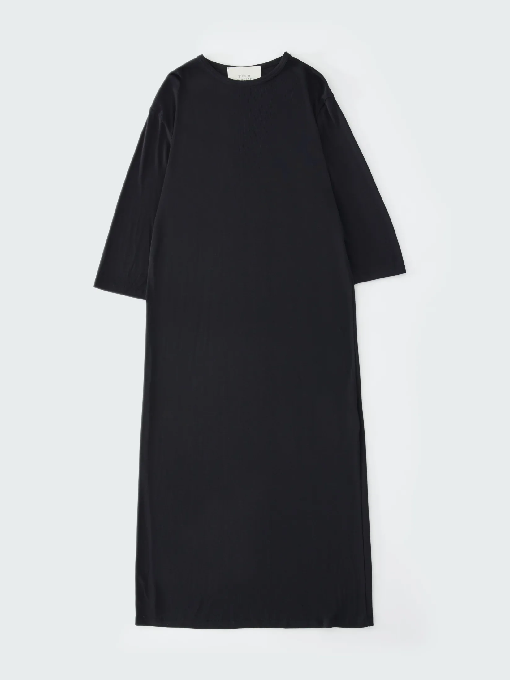 New Studio Nicholson Banner Jersey Dress Darkest Navy