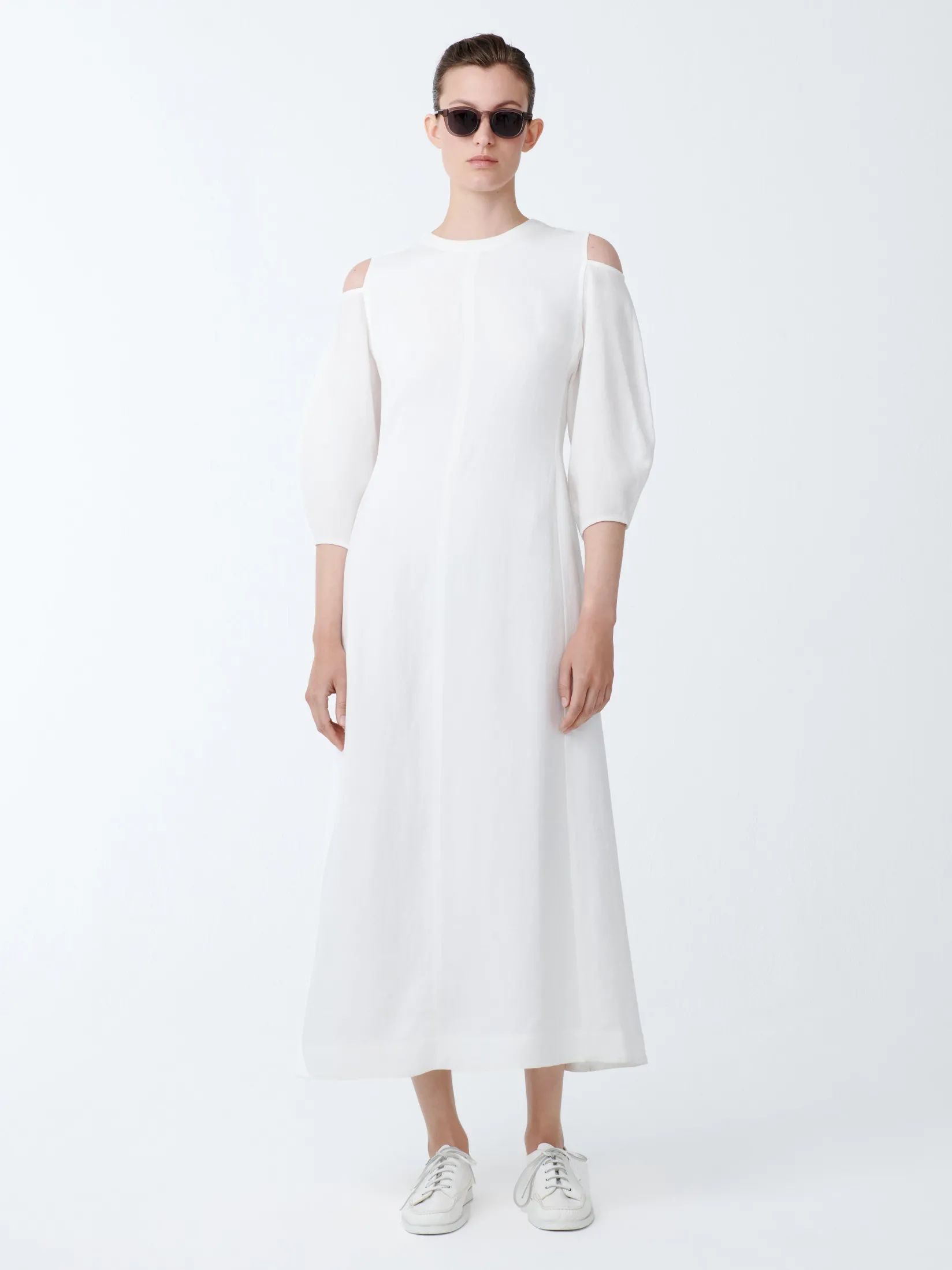 Discount Studio Nicholson Barr Twill Dress Parchment