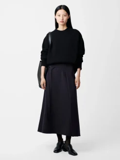 Clearance Studio Nicholson Bassi Skirt Darkest Navy