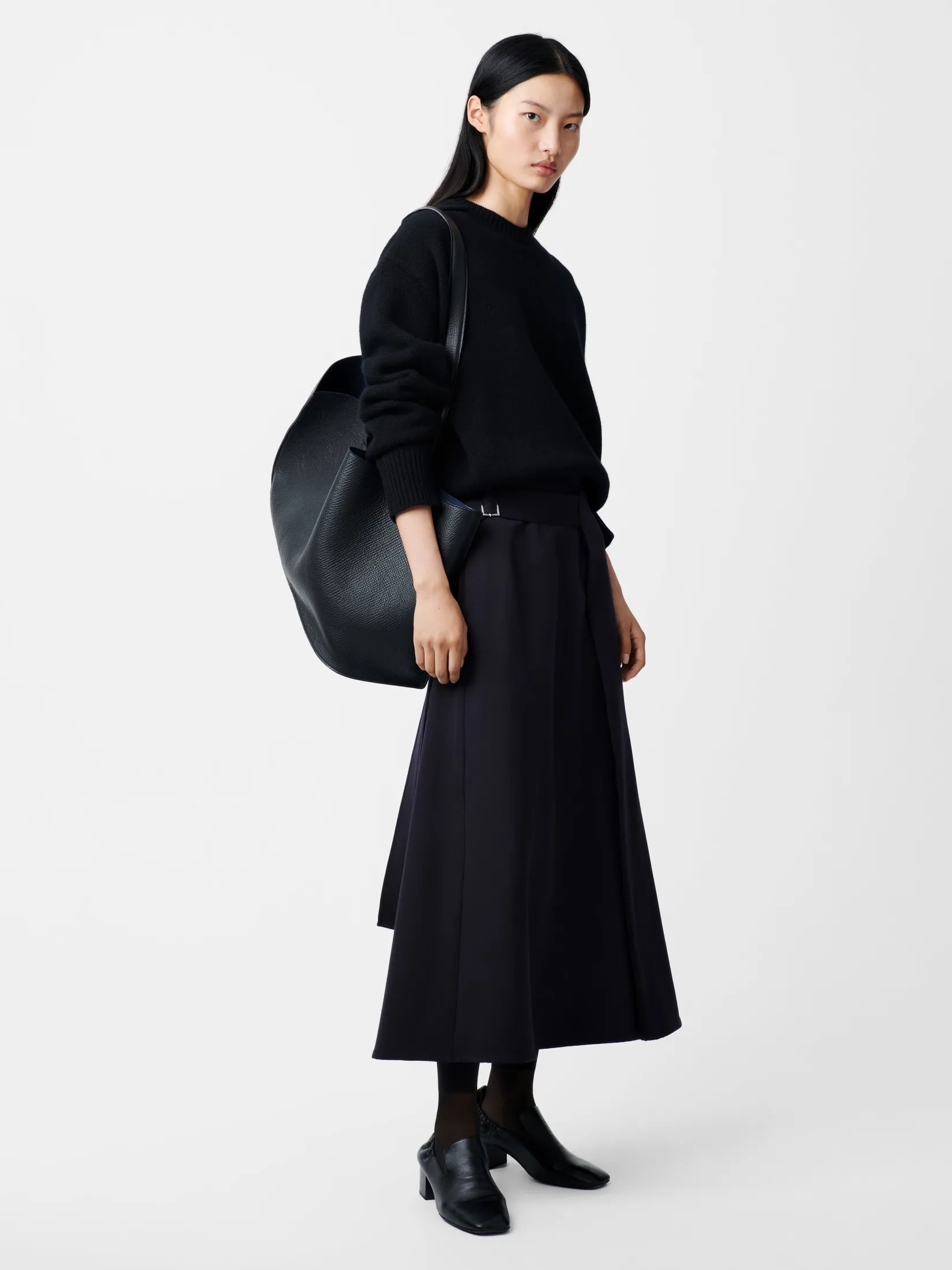 Clearance Studio Nicholson Bassi Skirt Darkest Navy