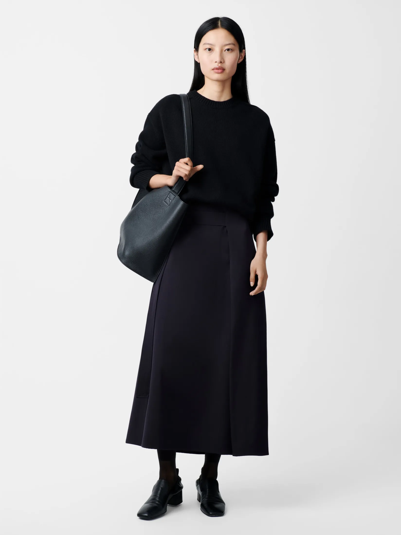 Clearance Studio Nicholson Bassi Skirt Darkest Navy