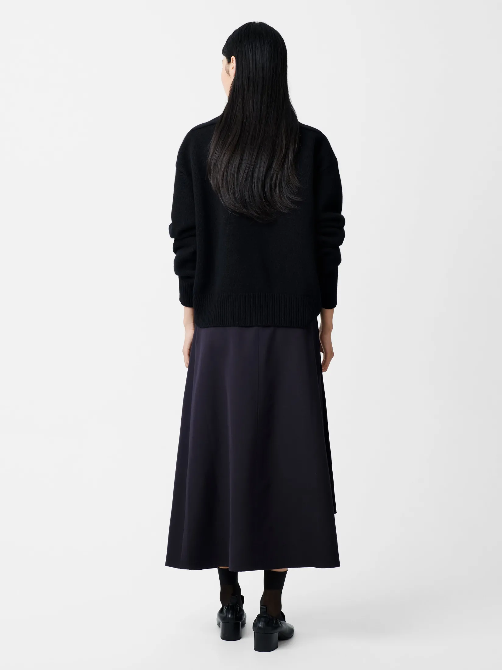 Clearance Studio Nicholson Bassi Skirt Darkest Navy