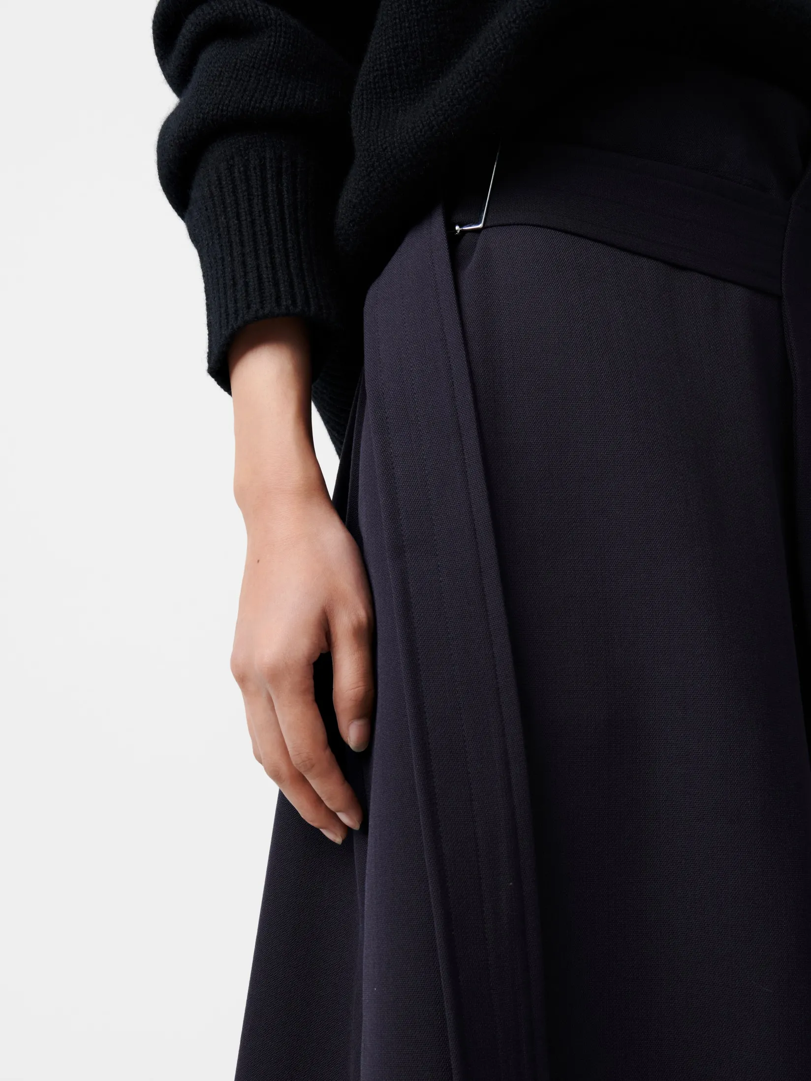 Clearance Studio Nicholson Bassi Skirt Darkest Navy