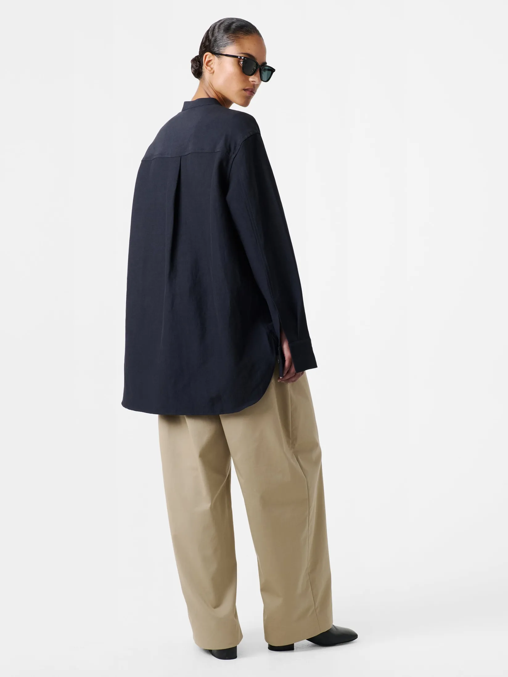 Discount Studio Nicholson Beam Shirt Darkest Navy