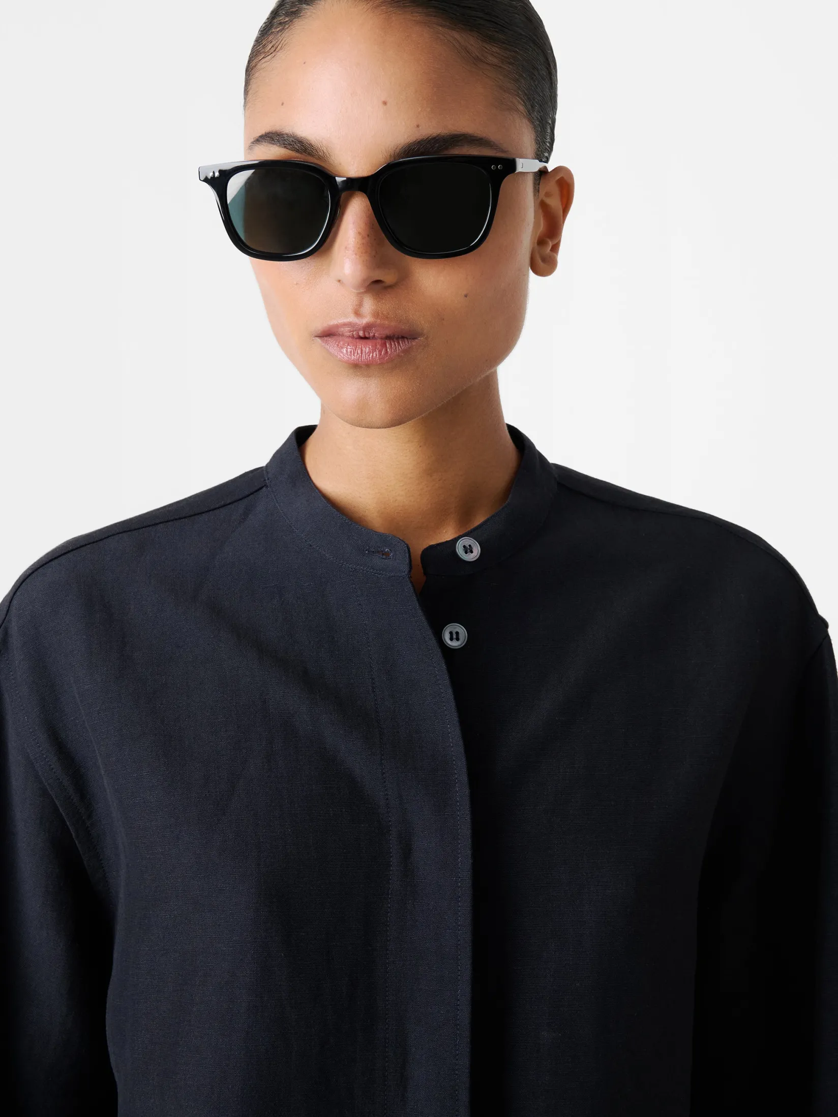 Discount Studio Nicholson Beam Shirt Darkest Navy