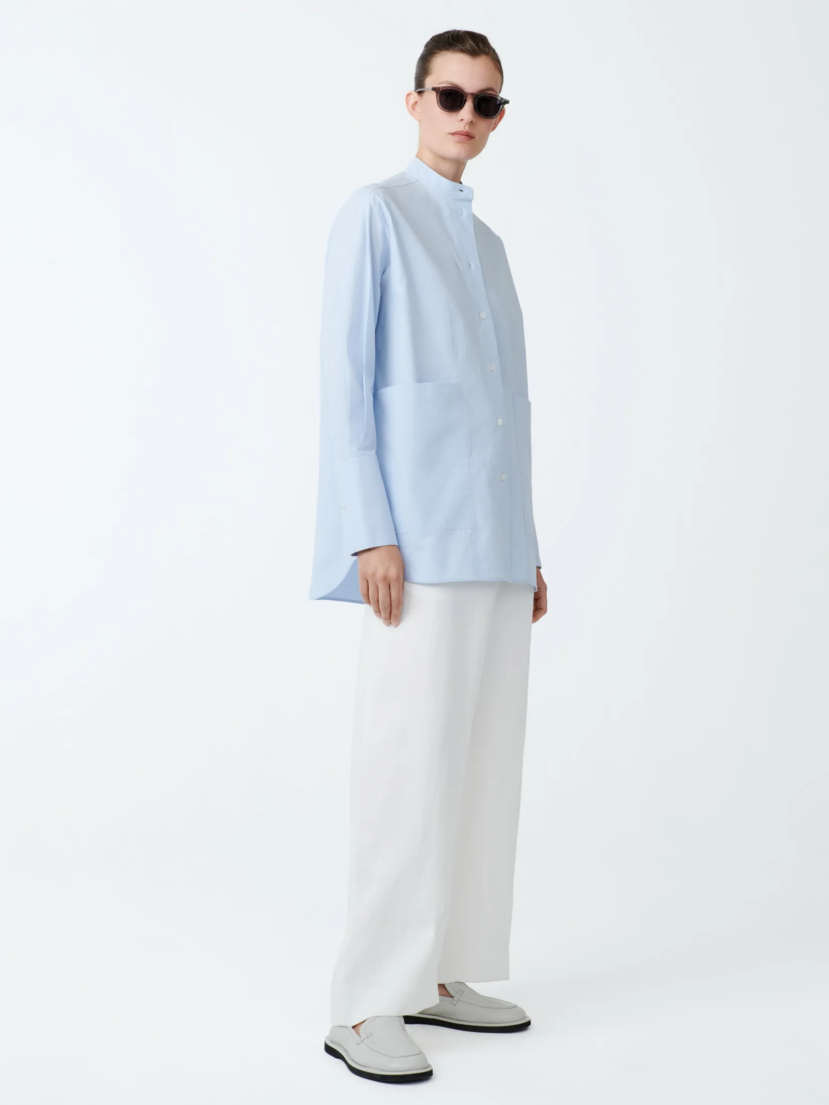 Clearance Studio Nicholson Beek Shirt Sky Blue