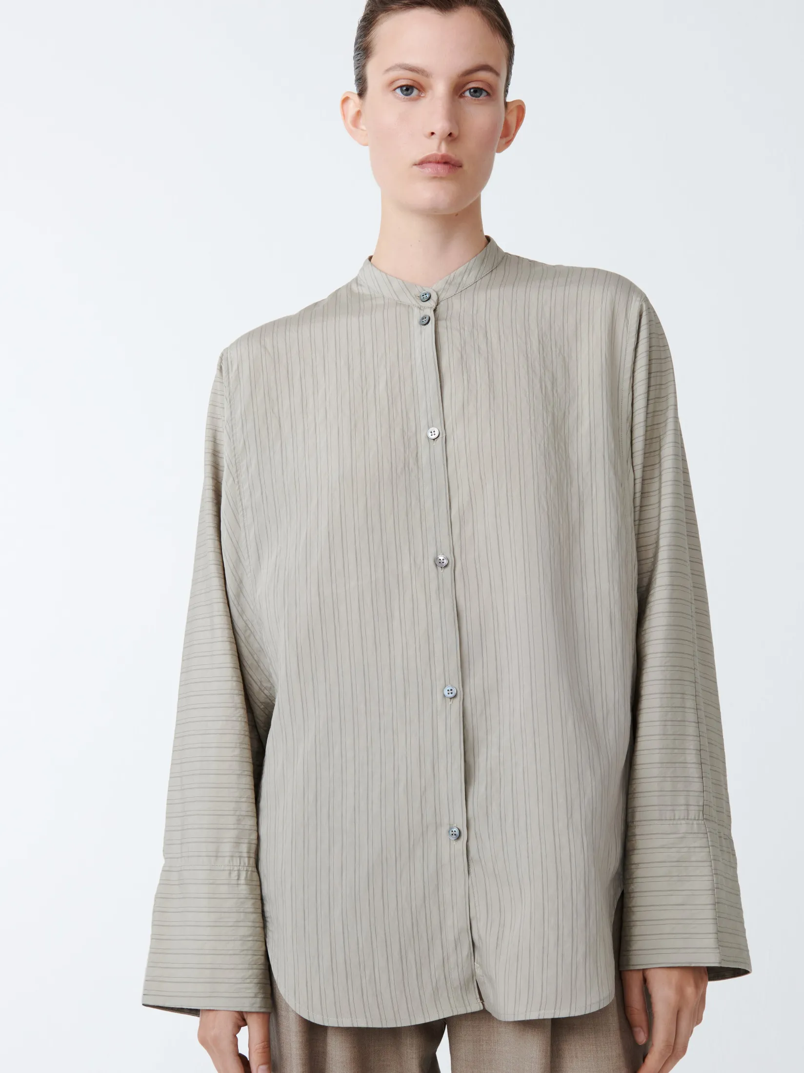 Hot Studio Nicholson Bonsho Shirt Pebble / Black Stripe