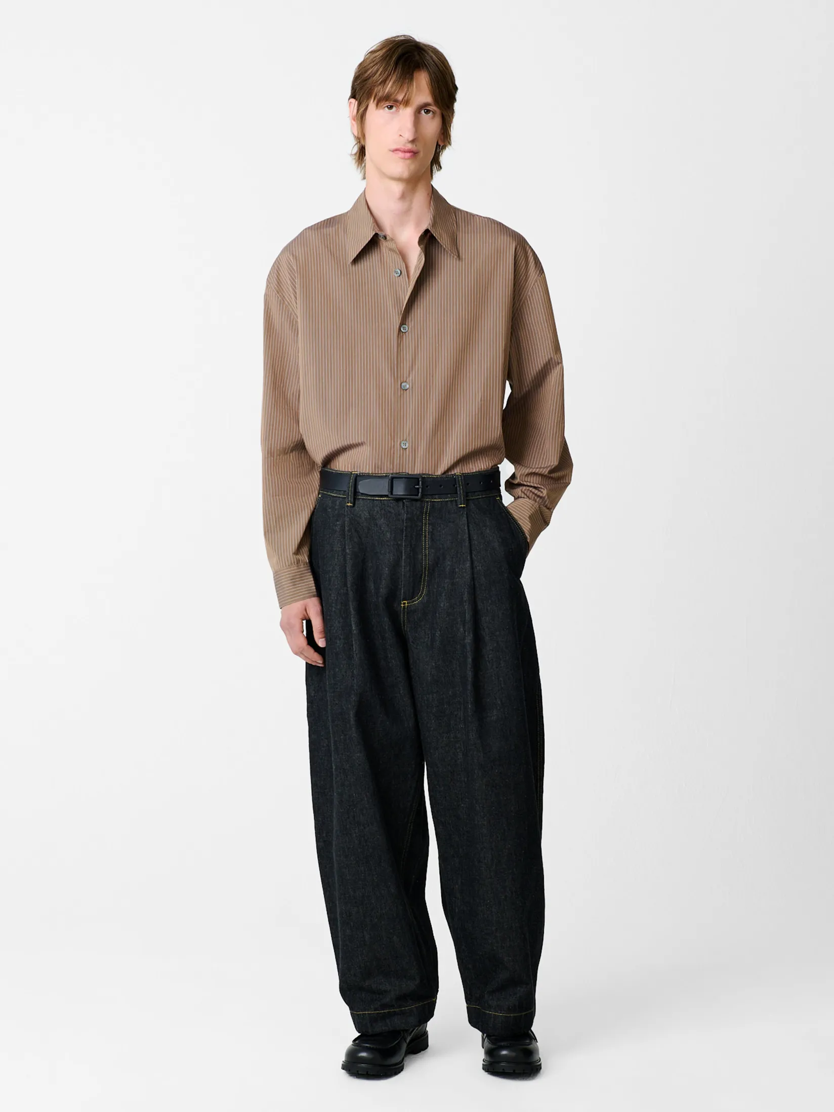 Sale Studio Nicholson Bridges Italian Denim Pant Black