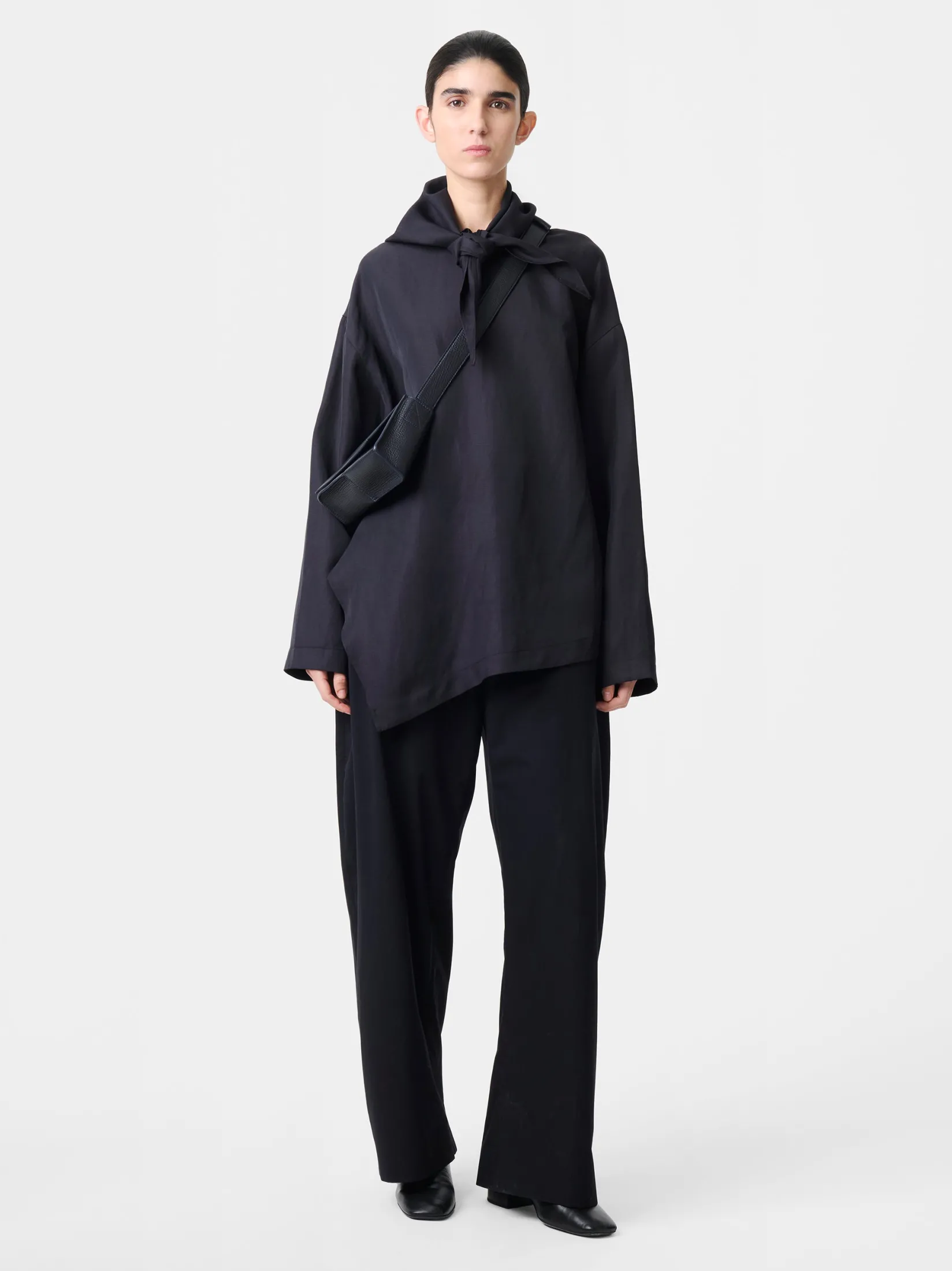 Sale Studio Nicholson Bute Linen Top Darkest Navy