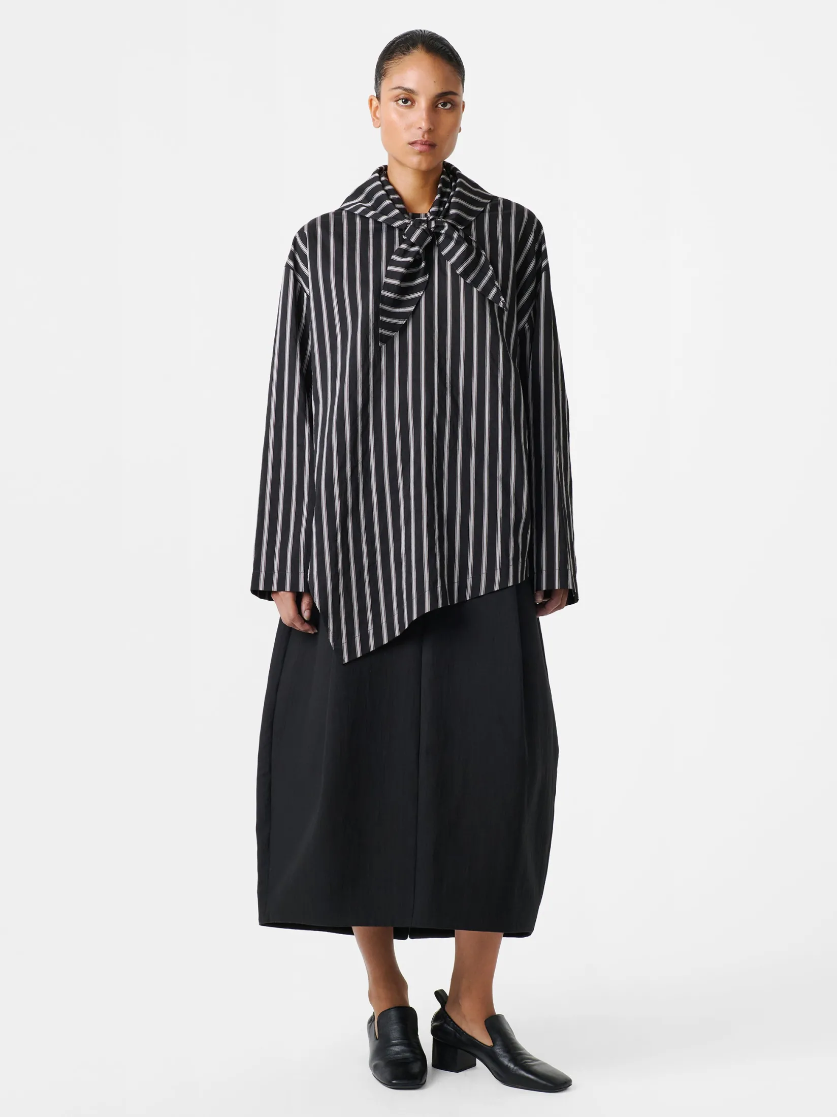 Fashion Studio Nicholson Bute Stripe Top Darkest Navy Stripe