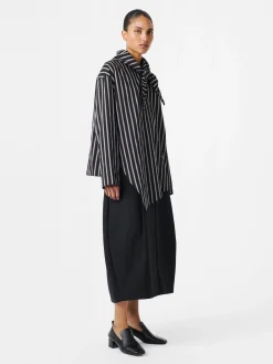 Fashion Studio Nicholson Bute Stripe Top Darkest Navy Stripe