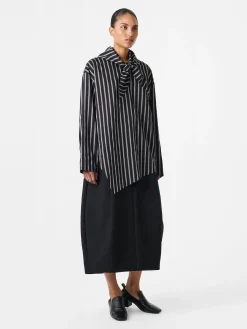 Fashion Studio Nicholson Bute Stripe Top Darkest Navy Stripe