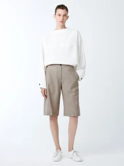 New Studio Nicholson Cabra Tropical Wool Short Straw Melange