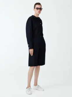 New Studio Nicholson Cabra Tropical Wool Short Darkest Navy