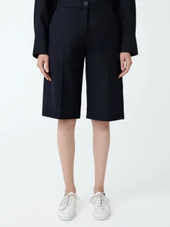 New Studio Nicholson Cabra Tropical Wool Short Darkest Navy
