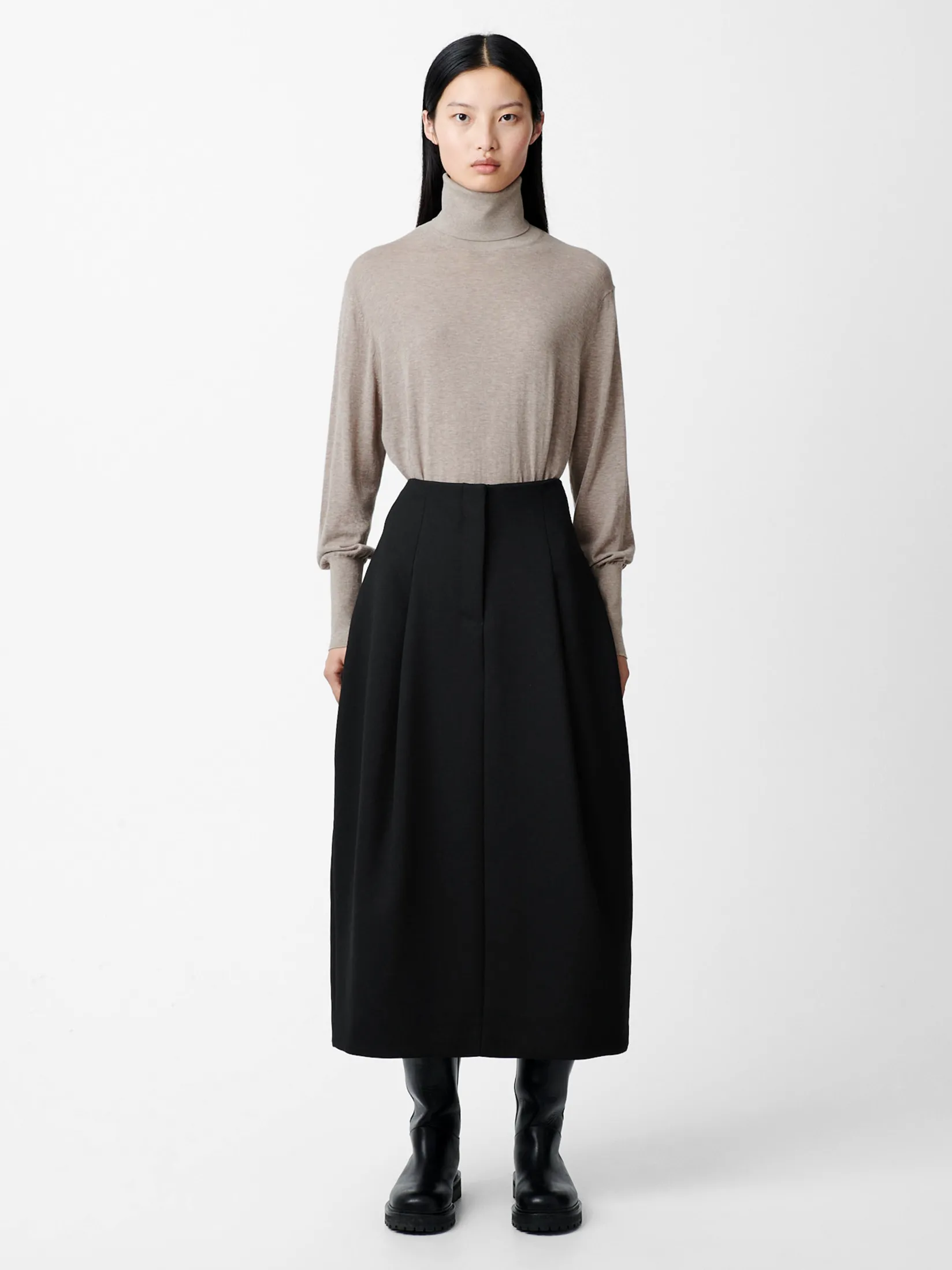 Clearance Studio Nicholson Carson Viscose Skirt Black