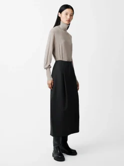 Clearance Studio Nicholson Carson Viscose Skirt Black
