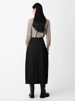 Clearance Studio Nicholson Carson Viscose Skirt Black