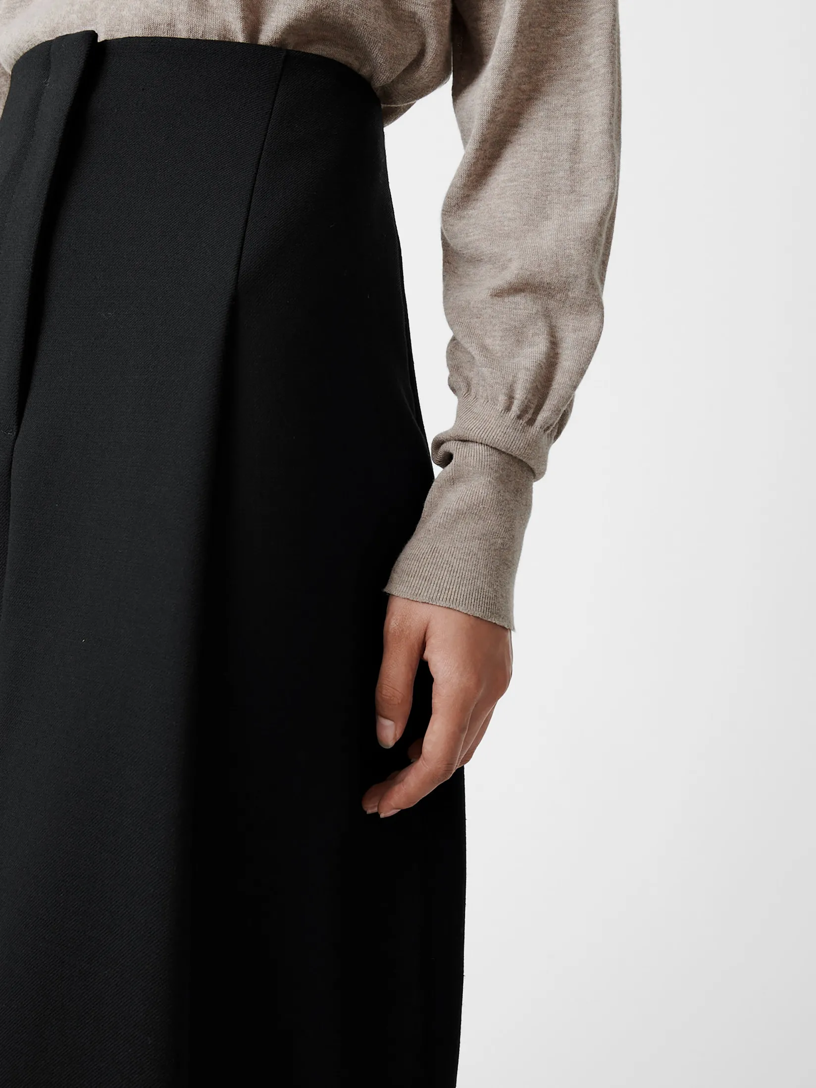 Clearance Studio Nicholson Carson Viscose Skirt Black