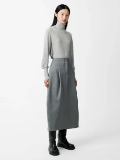Outlet Studio Nicholson Carson Viscose Skirt Grey Marl