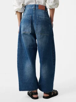 Discount Studio Nicholson Chalco Denim Pant Worn Wash Indigo