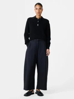 Outlet Studio Nicholson Chalco Linen Blend Pant Darkest Navy