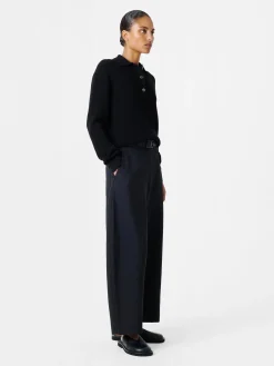 Outlet Studio Nicholson Chalco Linen Blend Pant Darkest Navy