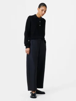 Outlet Studio Nicholson Chalco Linen Blend Pant Darkest Navy