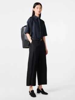 Sale Studio Nicholson Chalco Linen Pant Black