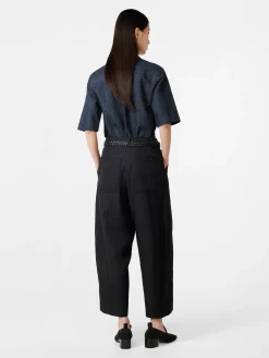 Sale Studio Nicholson Chalco Linen Pant Black